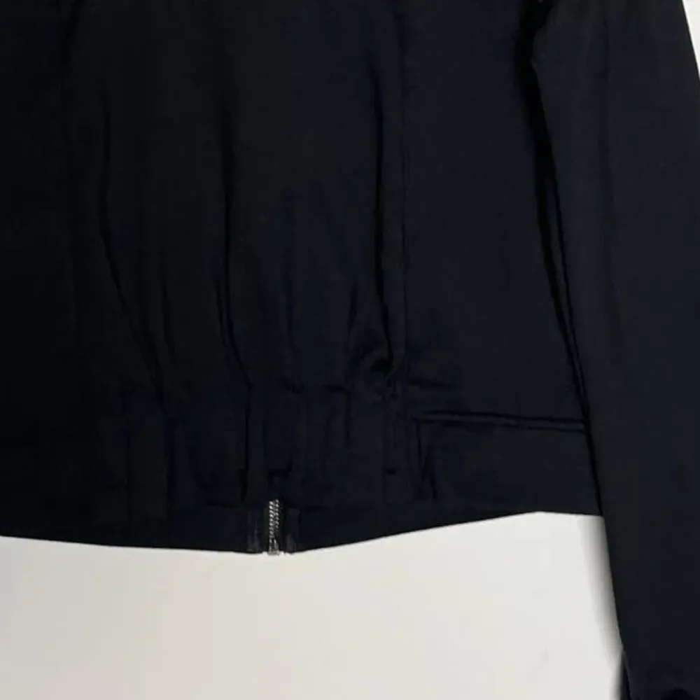 Fabletics Cropped Zip Up Attis Bomber Jacket Women's Size XS black